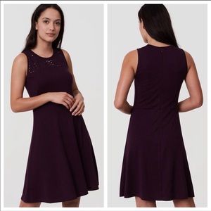 Loft Cutout Fit and Flare Dress